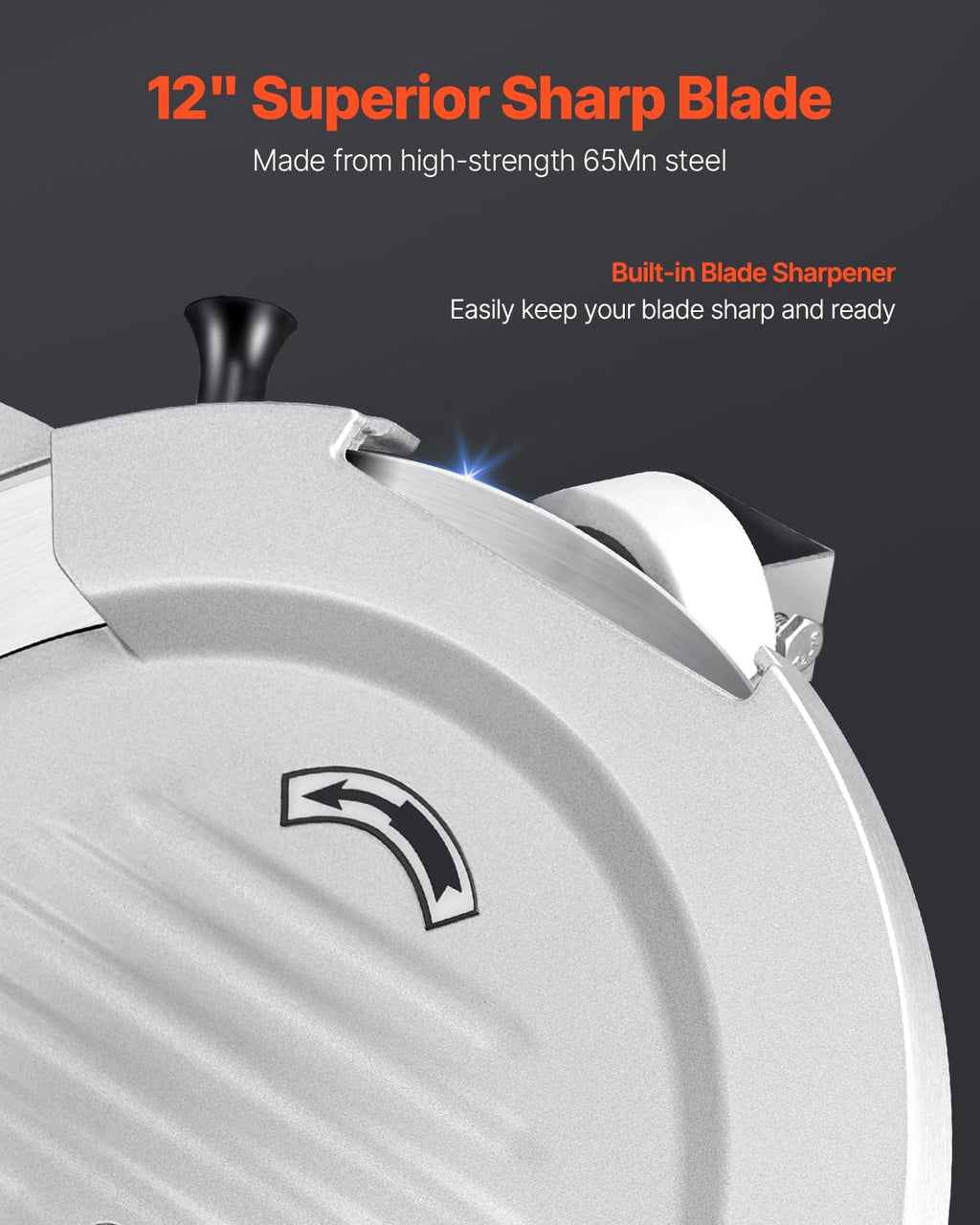 VEVOR Commercial Meat Slicer, 10 inch Electric Food Slicer, 240W Frozen Meat Deli Slicer, Premium Chromium-plated Steel Blade Semi-Auto Meat Slicer