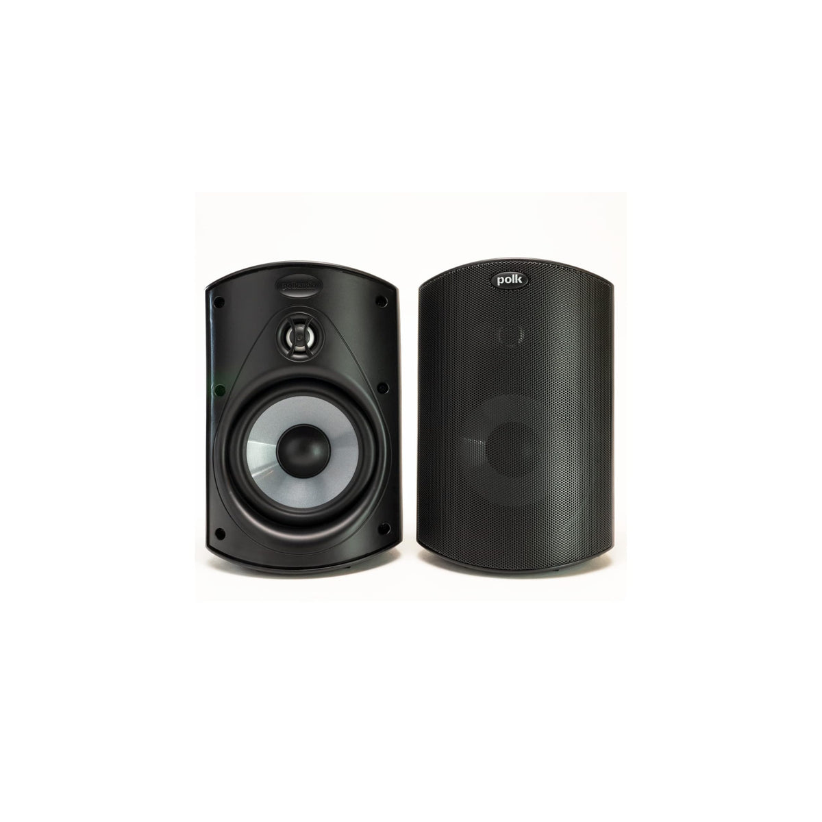 Polk Audio Atrium 4 Weatherproof Outdoor Speakers with Powerful Bass (Pair, Black), All-Weather Durability, Broad Sound Coverage, Speed-Lock Mounting