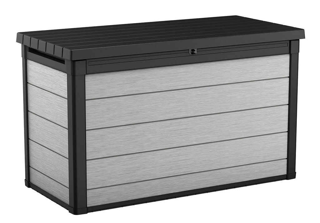 Keter Denali 200 Gallon Resin Large Deck Box with Double Wall 20mm Panels - Paintable and Drillable-Organization and Storage for Patio Furniture and