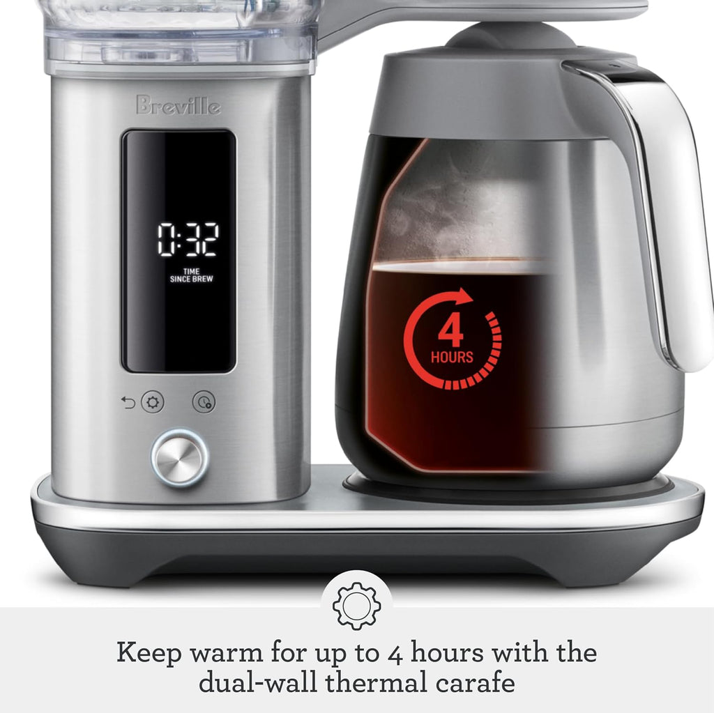 Breville Luxe Drip Coffee Machine, Brushed Stainless Steel, Thermal Carafe