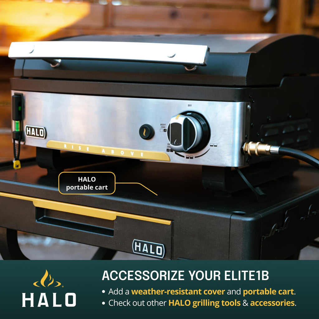HALO Elite4B Outdoor Griddle | 4 Burner, 8 Cooking Zones | 720 sq. in. (36 x 20) Wind-Proof Cooking Surface | Propane Gas Grill | HZ-1001-XNA
