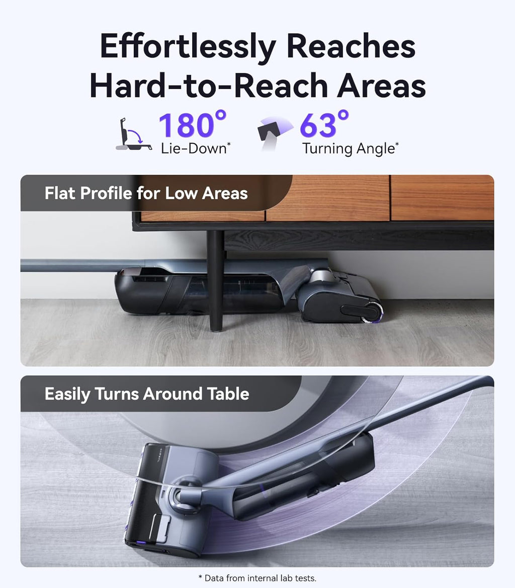 NARWAL S30 Pro Wet Dry Vacuum Cleaner with 20000Pa Suction, Cordless Vacuum Mop for Hard Floors, Tangle-Free Hair-Cutting, 180 Lie Flat, 194F Self