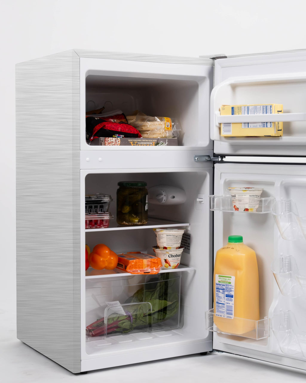 Frigidaire Compact Refrigerator with Top Freezer - 2 Door Fridge with 3.2 Cu Ft, Contemporary Series, Blue