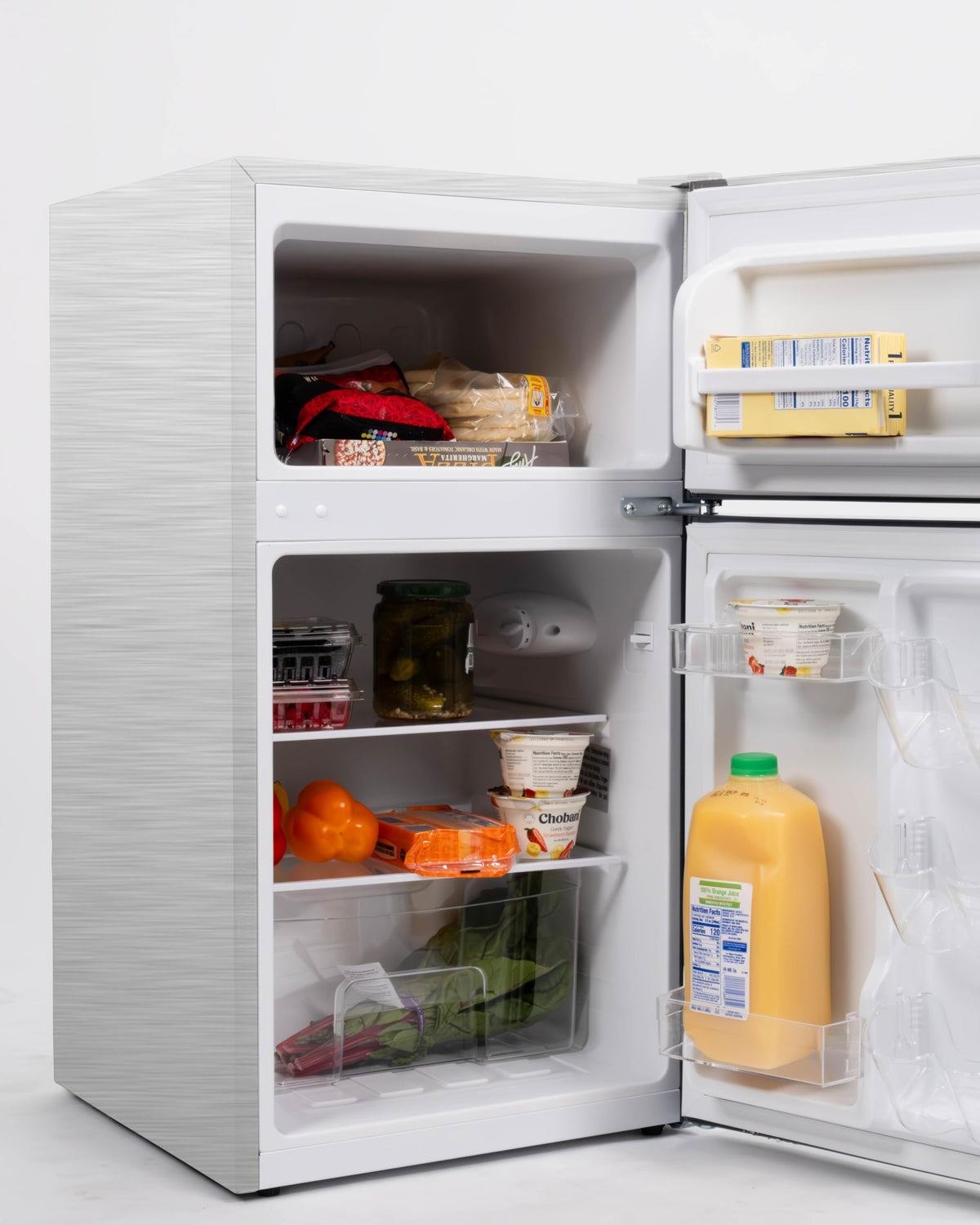 Frigidaire Compact Refrigerator with Top Freezer - 2 Door Fridge with 3.2 Cu Ft, Contemporary Series, Blue