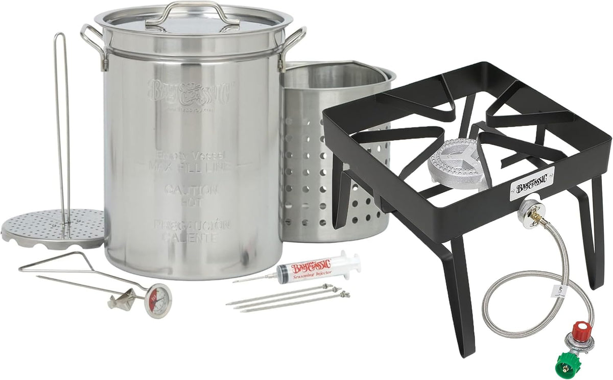 Bayou Classic Stainless Steel Outdoor Turkey Fryer Kit - 32 qt.