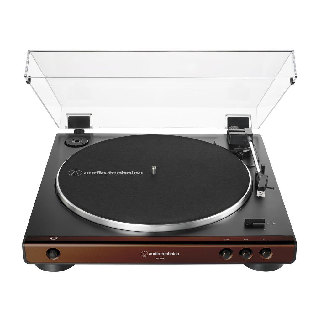 Audio-Technica AT-LP60X-BK Fully Automatic Belt-Drive Stereo Turntable, Black, Hi-Fi, 2 Speed, Dust Cover, Anti-Resonance, Die-Cast Aluminum Platter