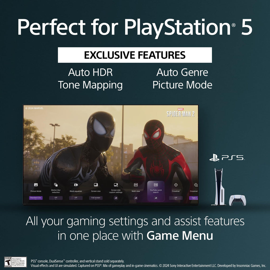 Sony BRAVIA 5 65 Inch TV, Mini LED, 4K Smart Google TV, XR Processor with AI Technology,120hz Television with Dolby Vision/Atmos, Exclusive Features
