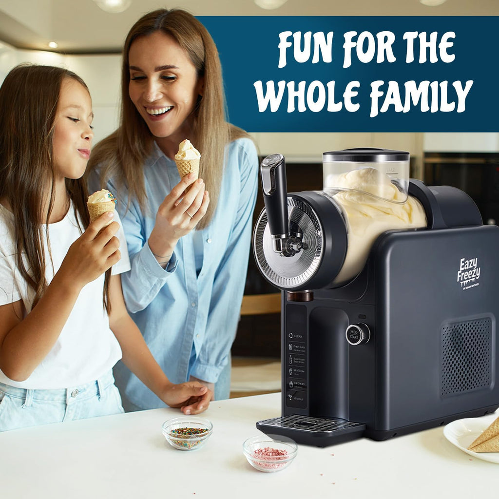 Slushie Machine for Home, No Ice Needed Professional Frozen Drink Maker & Soft-Serve Ice Cream Machine- 1.8 L Capacity Slushy Machine for Margaritas