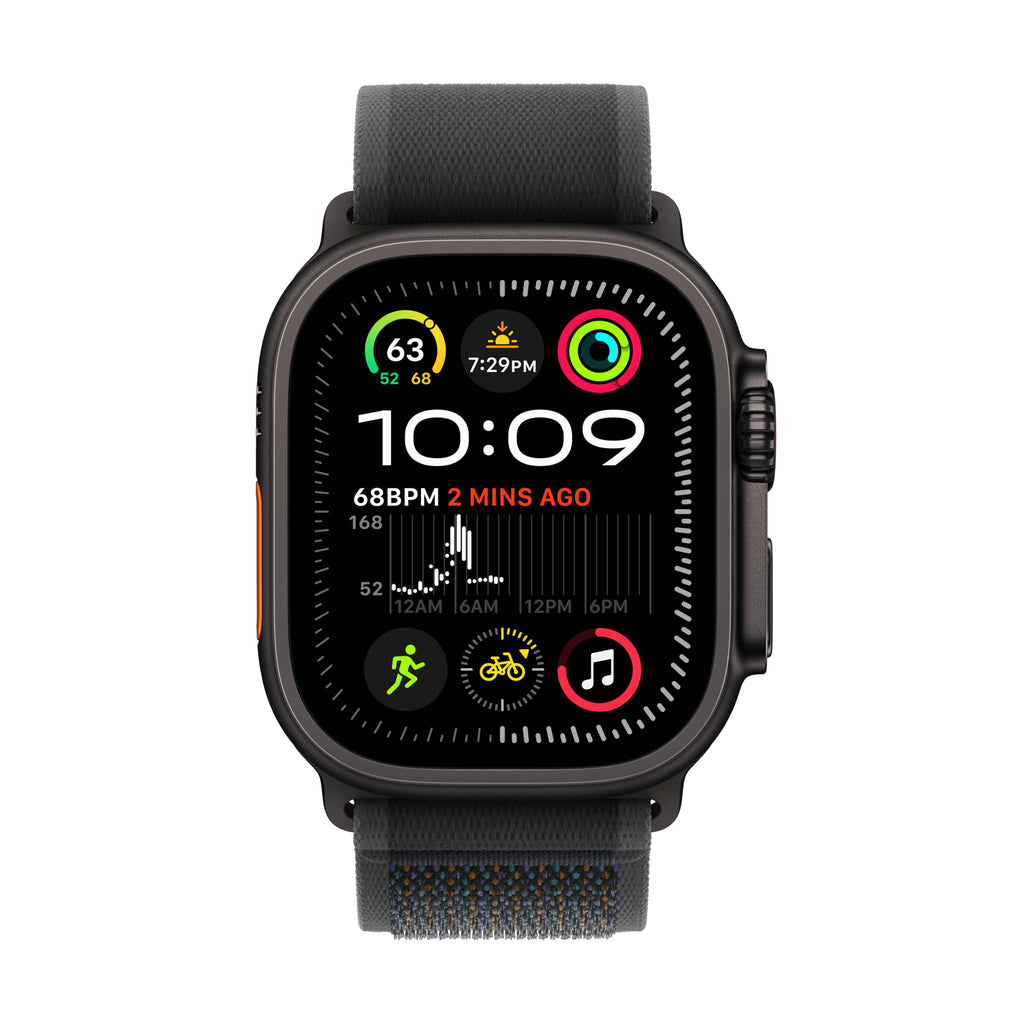 Apple Watch Ultra 2 (GPS + Cellular, 49MM) - Black Titanium Case with Black Ocean Band (Renewed Premium)