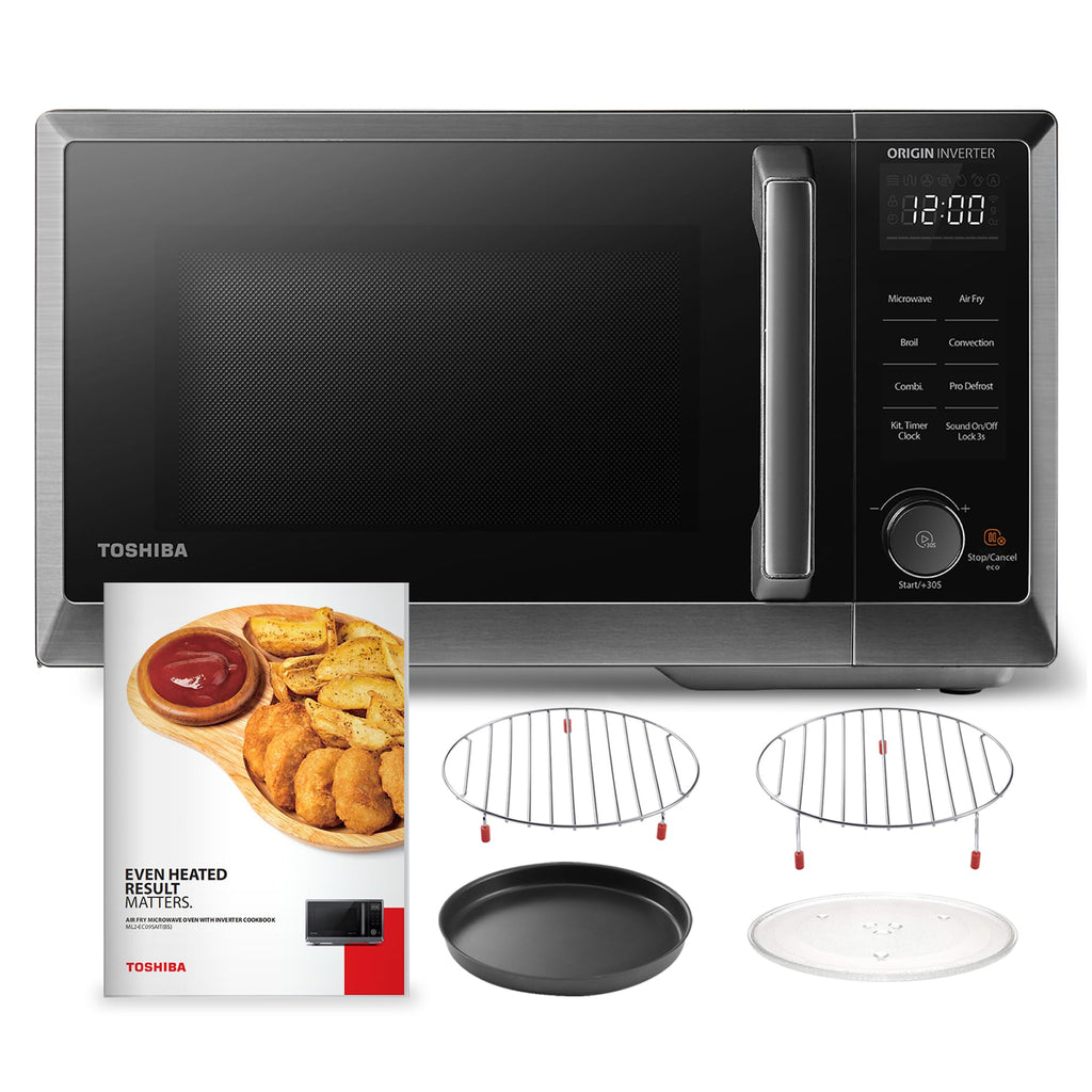 TOSHIBA 6-in-1 Inverter Countertop Microwave Oven Healthy Air Fryer Combo, MASTER Series, Air Fryer, Broil, Convection, Speedy Combi, Even Defrost