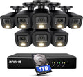 ANNKE 3K Lite Wired Security Camera System Outdoor with AI Human/Vehicle Detection, 8CH H.265+ DVR and 8 x 1920TVL 2MP IP67 Home CCTV Cameras with