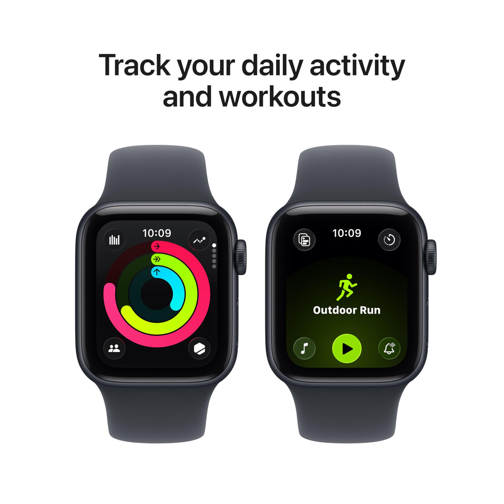 Apple Watch SE 3 [GPS 44mm] Smartwatch with Midnight Aluminum Case with Midnight Sport Band - M/L. Fitness and Sleep Trackers, Heart Rate Monitor