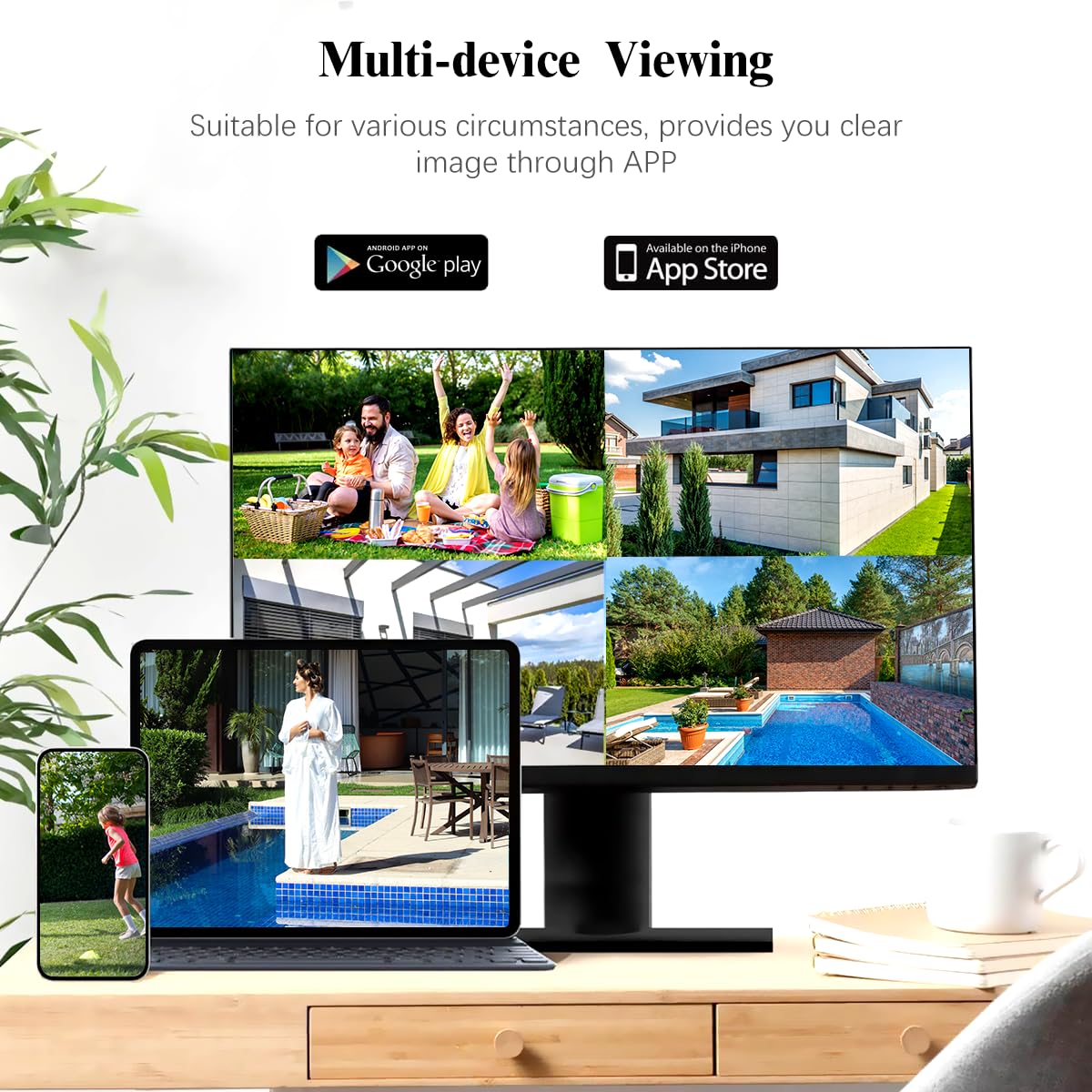 OOSSXX 5MP Definition Full HD Wired Security Camera System Outdoor AHD Dome Bullet Home Video Surveillance Cameras CCTV Camera Security System
