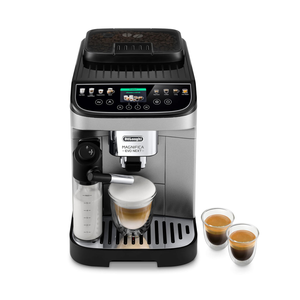 De'Longhi Magnifica Evo Automatic Espresso & Coffee Machine with Auto Milk Frother, Built-in Grinder & Auto-Clean Function - For Latte, Cappuccino