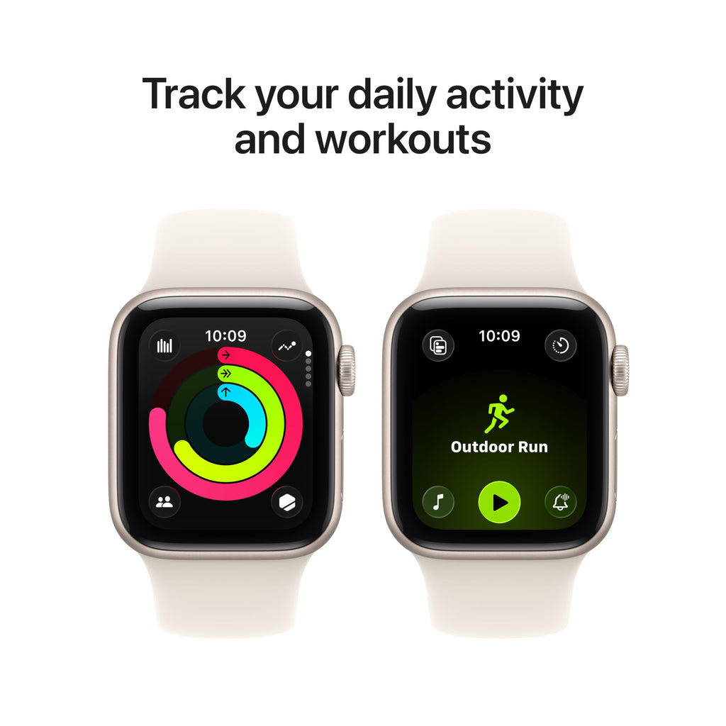 Apple Watch SE 3 [GPS 44mm] Smartwatch with Midnight Aluminum Case with Midnight Sport Band - M/L. Fitness and Sleep Trackers, Heart Rate Monitor