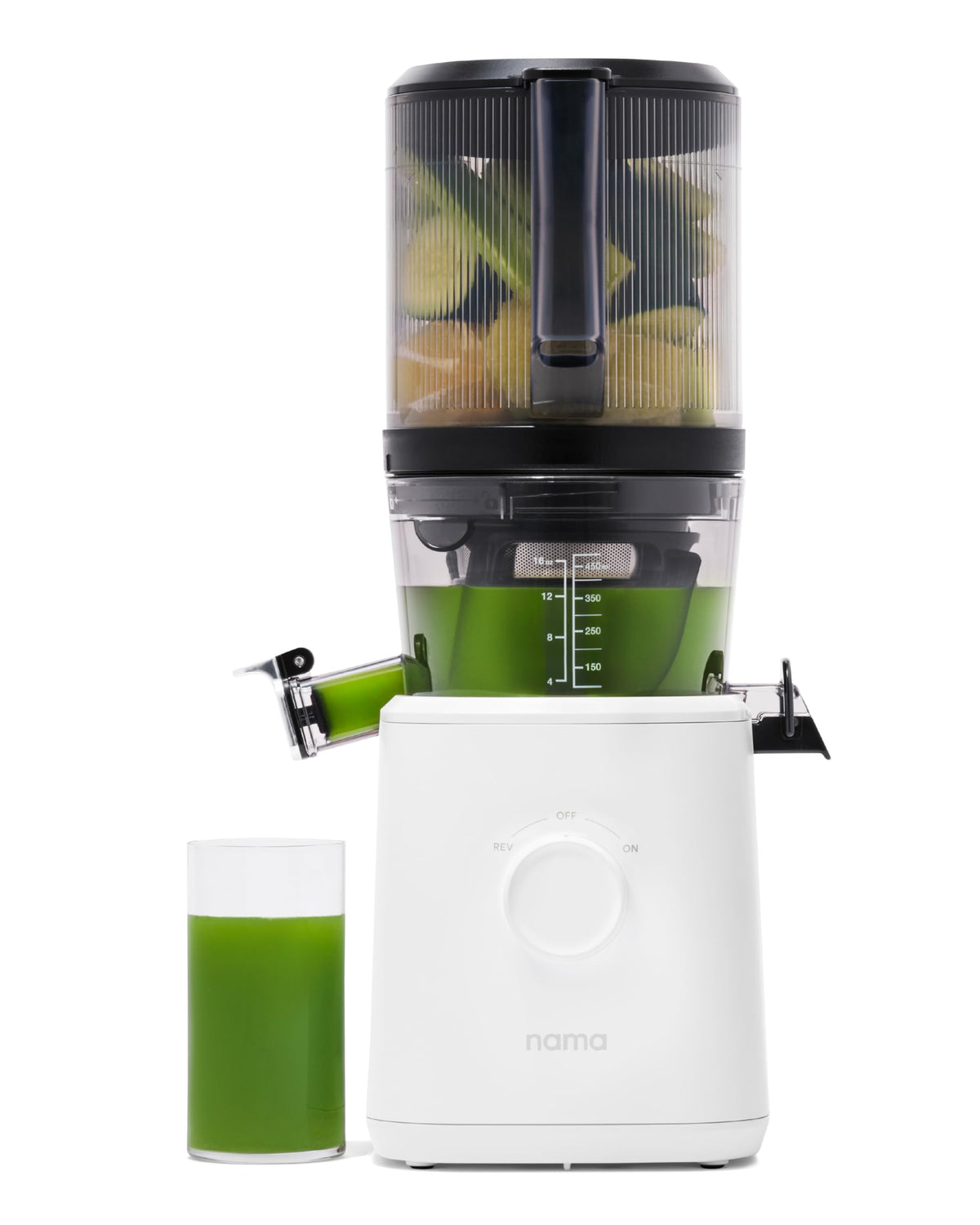 Nama J2 Cold Press Juicer C Self Feeding for Hands-Free Operation with Wide Mouth Hopper for Whole Recipe Loading, Zero Waste Masticating Juicer For