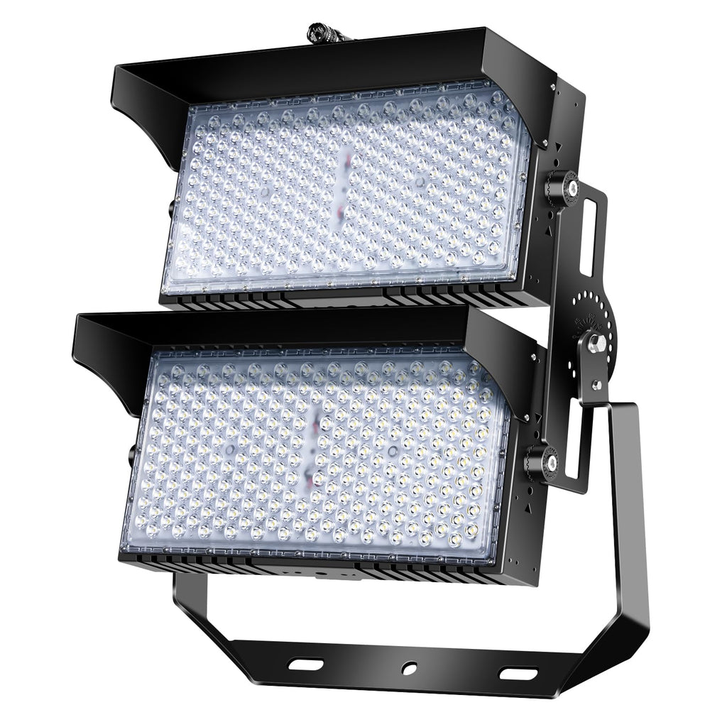 Juyace 240W LED Stadium Lights Outdoor 1500 Watt Equivalent Wider Lighting Angle Led Flood 100-277V 36000LM 5000K Daylight Commercial Arena for