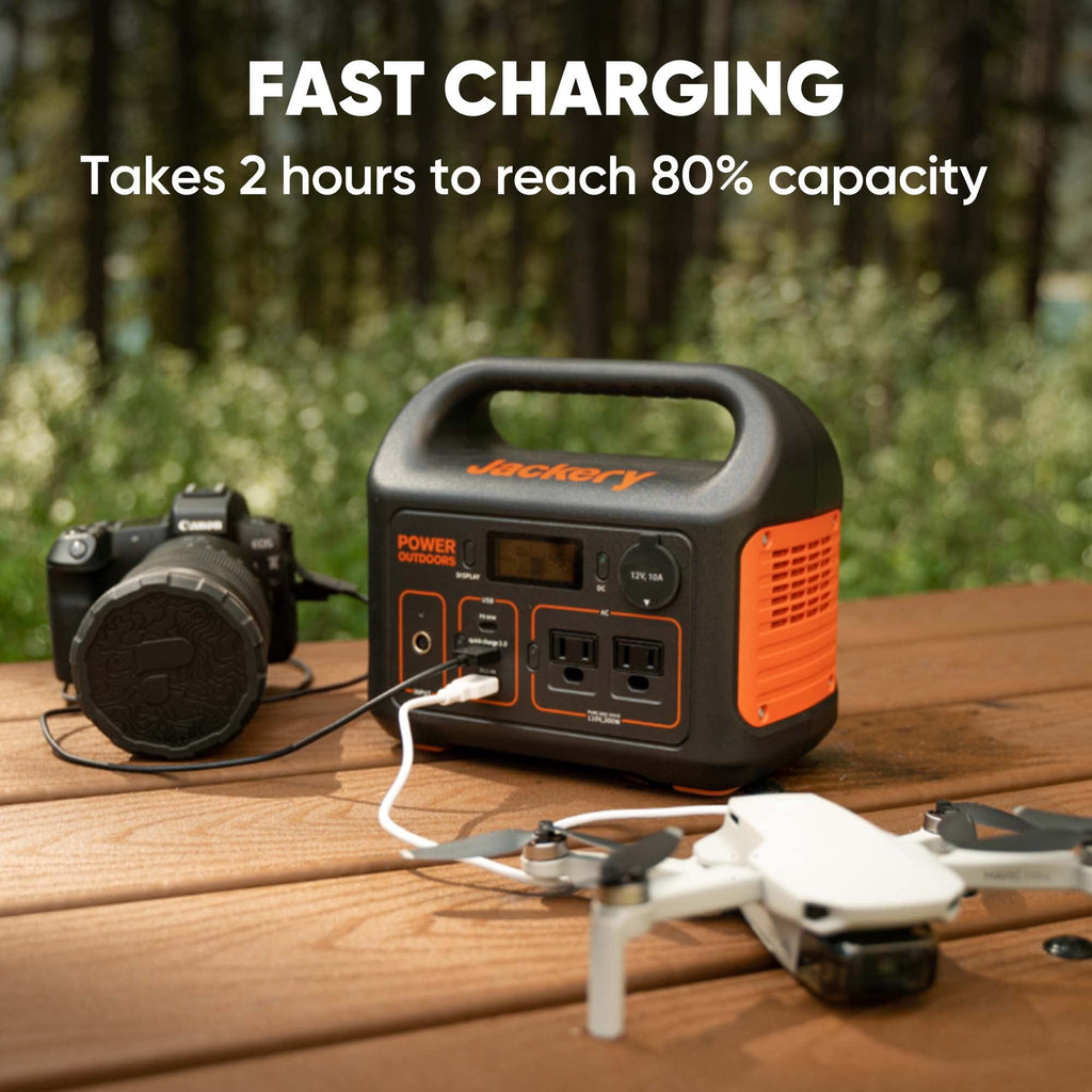 Jackery Portable Power Station Explorer 300, 293Wh Backup Lithium Battery, Solar Generator for Outdoors Camping Travel Hunting Blackout (Solar Panel