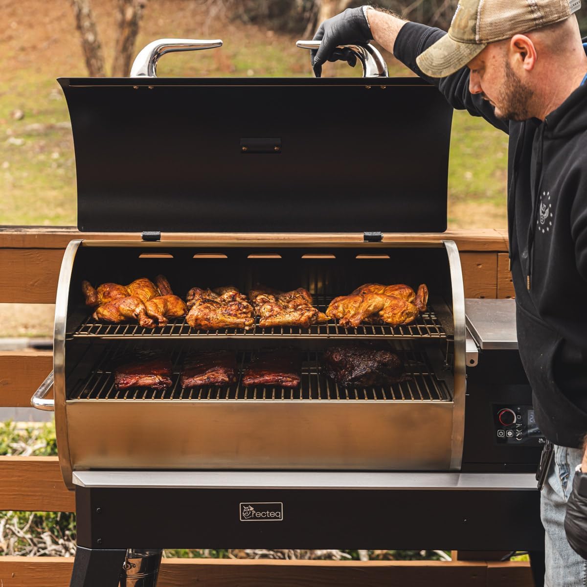 recteq Pellet Grill C Backyard Beast 1200, Pellet Smoker Grill, Wi-Fi-Enabled, Electric Pellet Gril