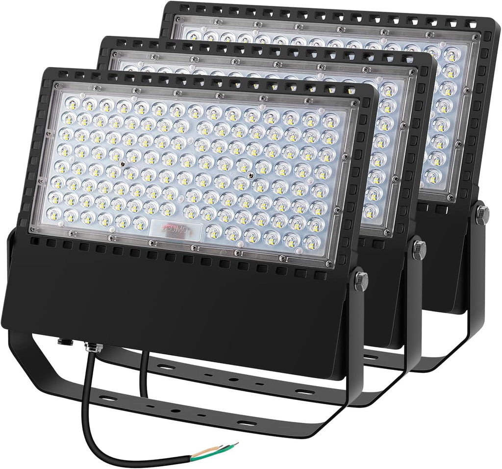 Juyace 240W LED Stadium Lights Outdoor 1500 Watt Equivalent Wider Lighting Angle Led Flood 100-277V 36000LM 5000K Daylight Commercial Arena for