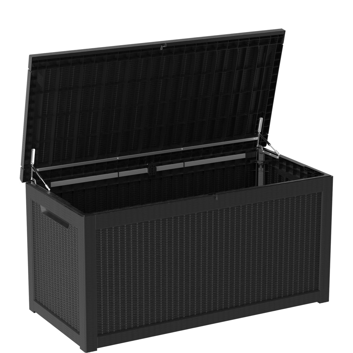 Mersco 320 Gallon Double-Wall Resin Deck Box - Lockable Waterproof Outdoor Storage Box, 1000lbs Capacity & Doubles as Seating for Patio Furniture