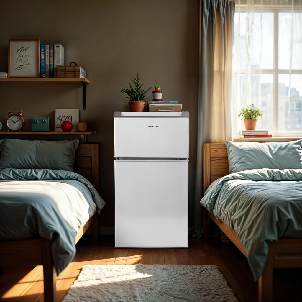Frigidaire Compact Refrigerator with Top Freezer - 2 Door Fridge with 3.2 Cu Ft, Contemporary Series, Blue