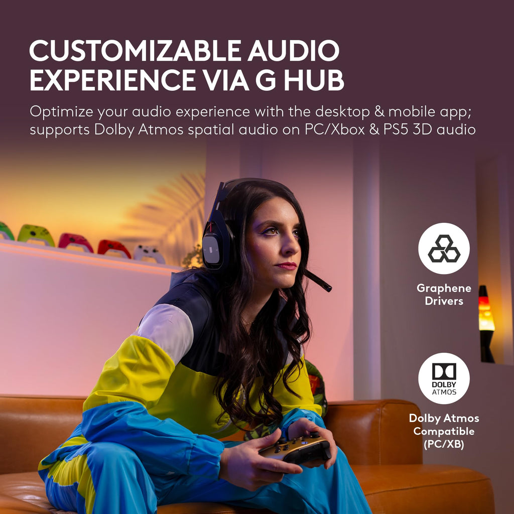 Logitech G Astro A50 X Multi-Platform Wireless Gaming Headset + Base Station for PS5/Xbox/PC: PLAYSYNC Video & Audio Switcher, HDMI 2.1 4K 120Hz VRR
