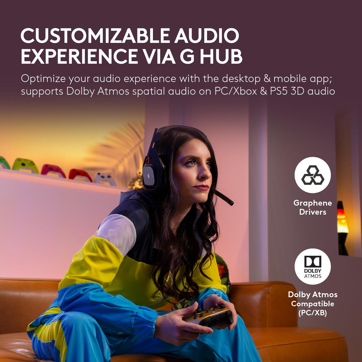 Logitech G Astro A50 X Multi-Platform Wireless Gaming Headset + Base Station for PS5/Xbox/PC: PLAYSYNC Video & Audio Switcher, HDMI 2.1 4K 120Hz VRR