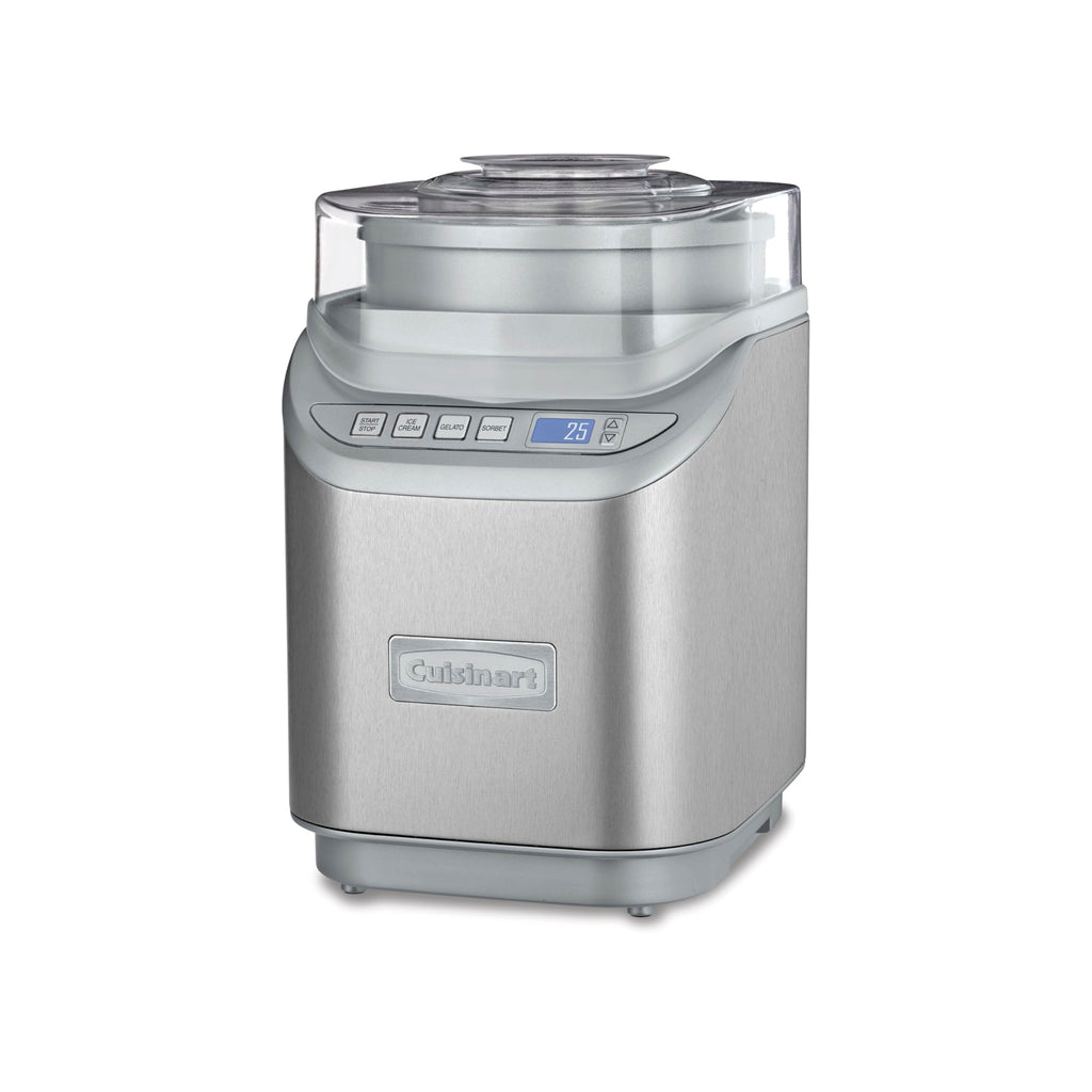 Cuisinart Ice Cream Maker Machine, 2-Quart Stainless Steel Frozen Yogurt, Gelato, Sorbet, Ready in 20 Minutes, LCD Screen and Timer, ICE-70P1