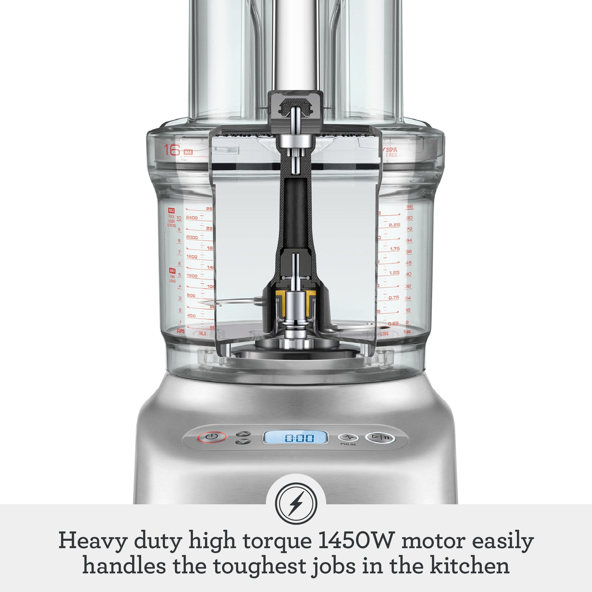 Breville BFP810 Sous Chef 16 Cup Food Processor, Large, Brushed Stainless Steel