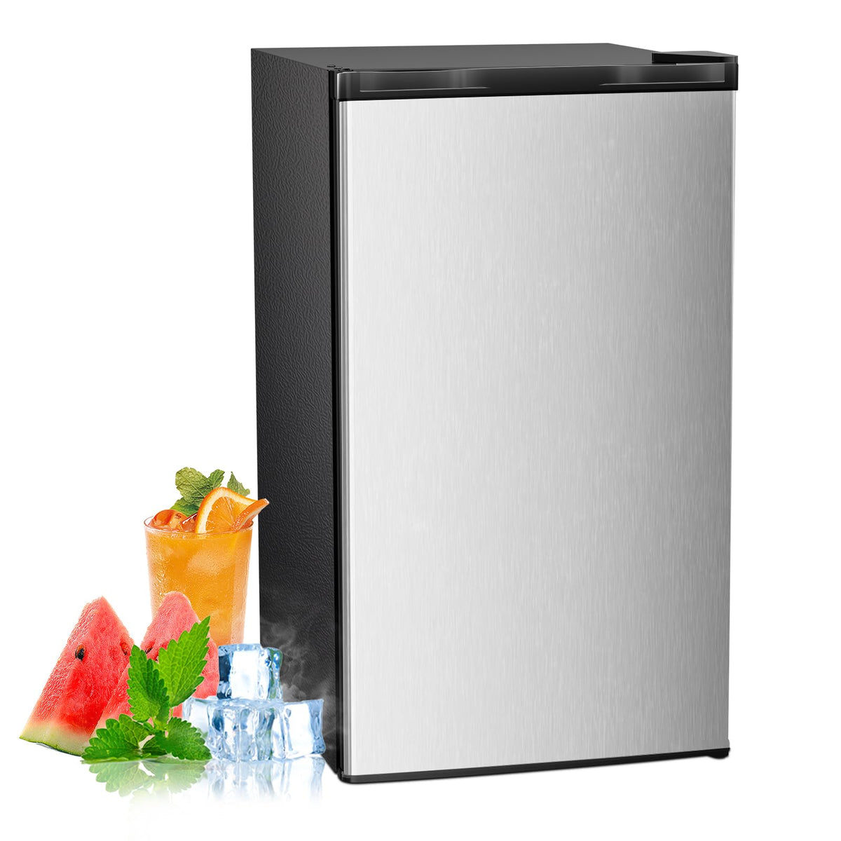 Antarctic Star 3.2 Cu.Ft. Mini Fridge with Freezer, Small Refrigerators with Adjustable Thermostat, Low Noise, Energy Saving, Compact Refrigerators