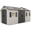 Lifetime 60079 Outdoor Storage Dual Entry Shed, 15 x 8 ft, Desert Sand