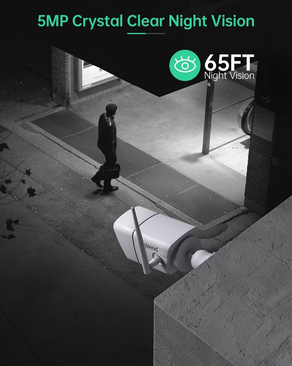 Security Camera System Wireless,Firstrend 1080P 8CH Wireless Home Security Systems with 4 pcs 2MP Full HD Cameras 1TB HDD Night Vision Motion