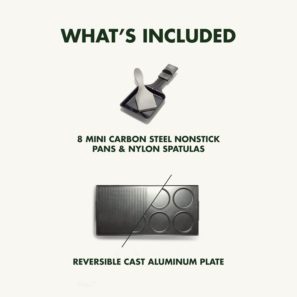 GreenPan Electrics Healthy Ceramic Nonstick, 3-in-1 Reversible Grill, Griddle & Raclette, PFAS-Free, Serves up to 8 People for Parties &Family Fun