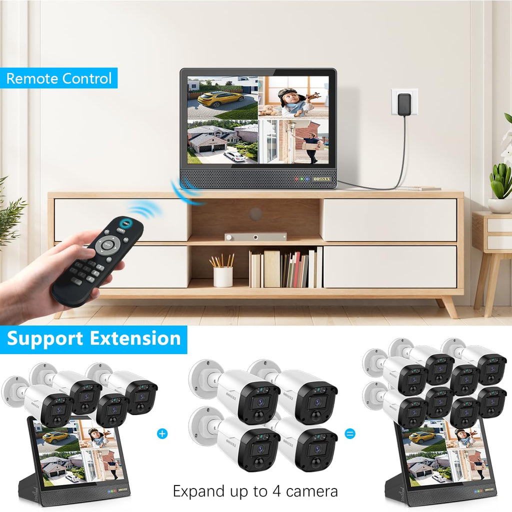 OOSSXX 5MP Definition Full HD Wired Security Camera System Outdoor AHD Dome Bullet Home Video Surveillance Cameras CCTV Camera Security System