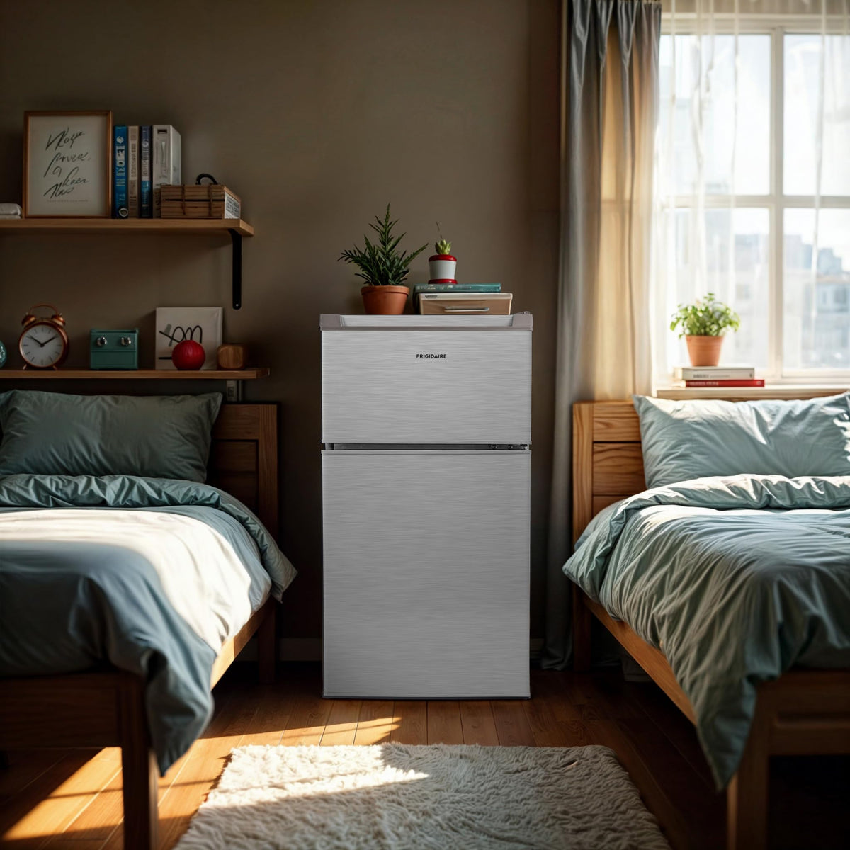 Frigidaire Compact Refrigerator with Top Freezer - 2 Door Fridge with 3.2 Cu Ft, Contemporary Series, Blue