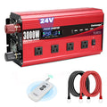 4000W Power Inverter 12V to 110V/120V DC to AC with LCD Display, Remote Controller 5 x AC Outlets and 4 x 3.1A USB Car Adapter for Car Truck Boat RV