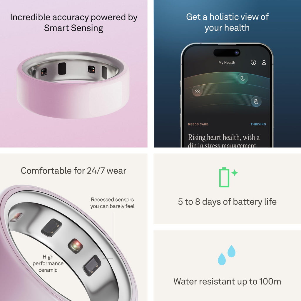 Oura Ring 4 Ceramic - Tide - Size 8 - Size Before You Buy