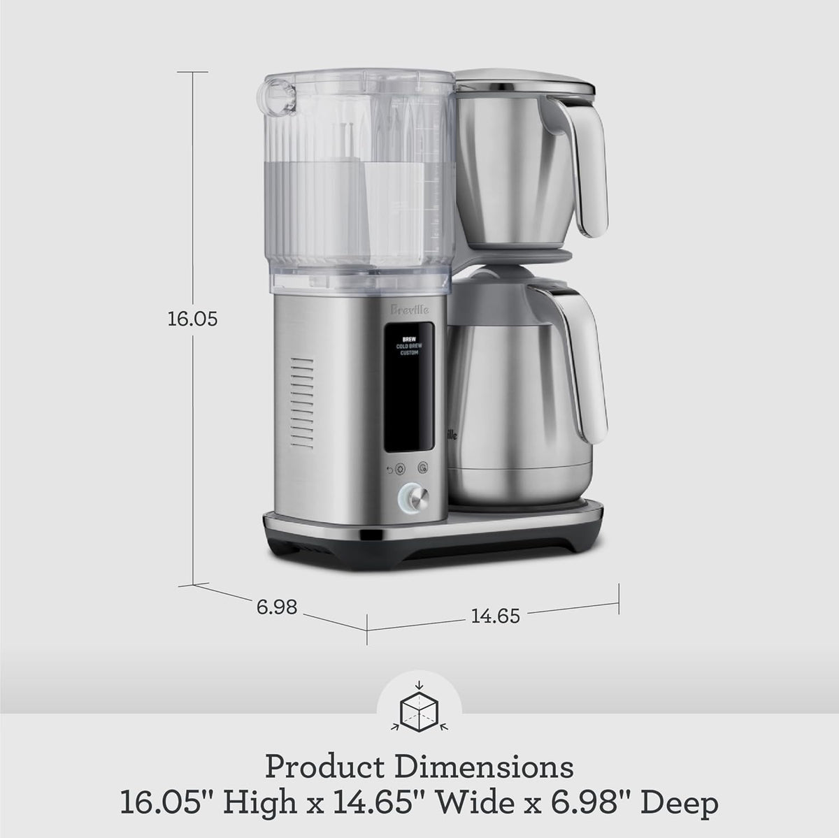 Breville Luxe Drip Coffee Machine, Brushed Stainless Steel, Thermal Carafe