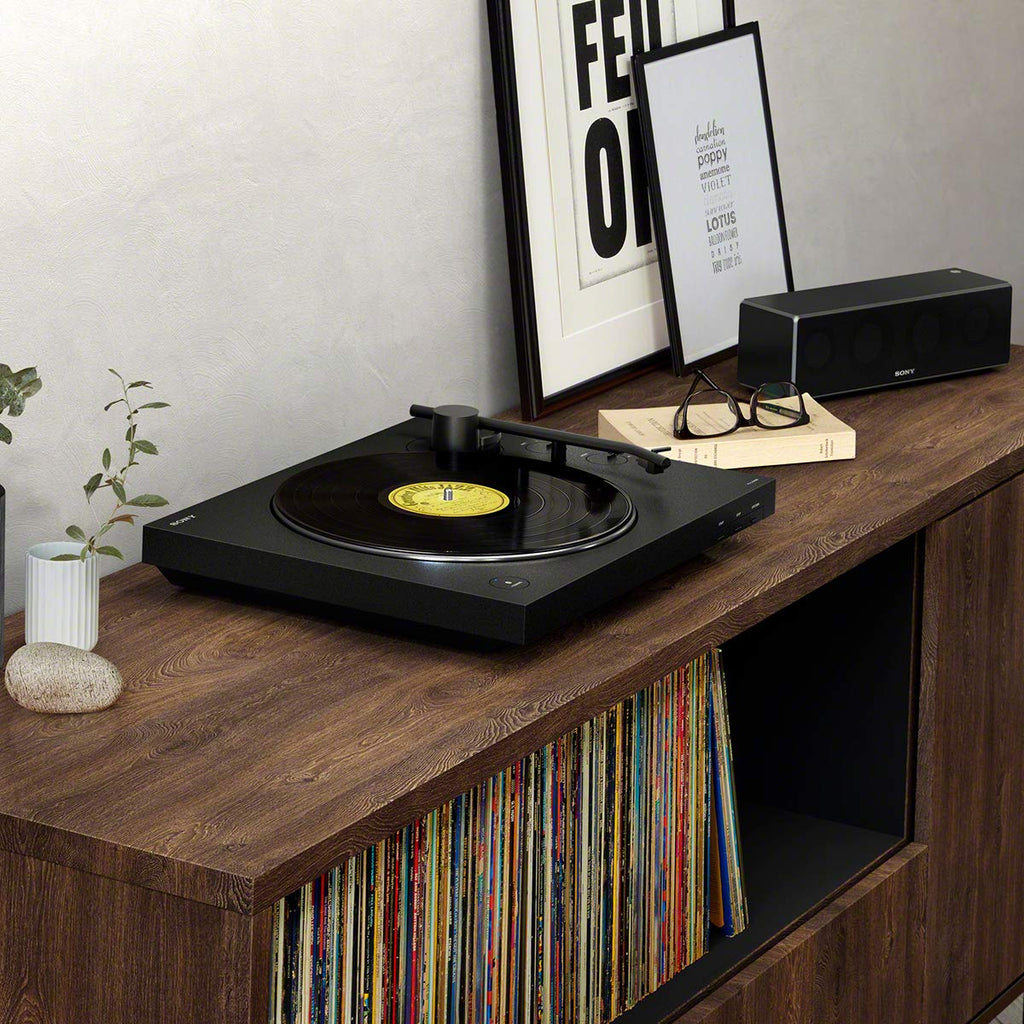Sony PS-LX310BT Belt Drive Turntable: Fully Automatic Wireless Vinyl Record Player with Bluetooth and USB Output Black