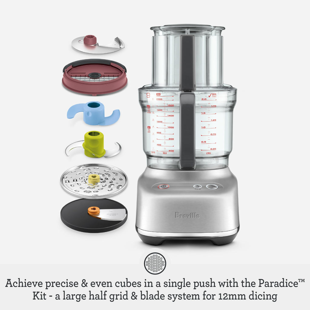 Breville BFP638 Paradice 9 Cup Food Processor and Dicer, Small, Black Truffle