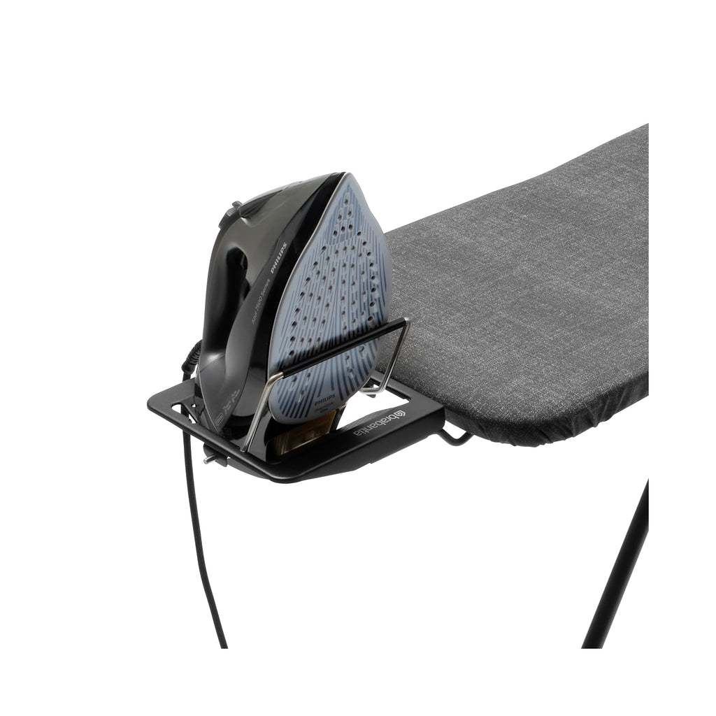 Brabantia Size C Ironing Board (49 x 18in) 7 Height Options, Adjustable Steam Iron Rest Holder & Linen Rack (Ecru) Non-Slip Feet, Anti-Collapse Child