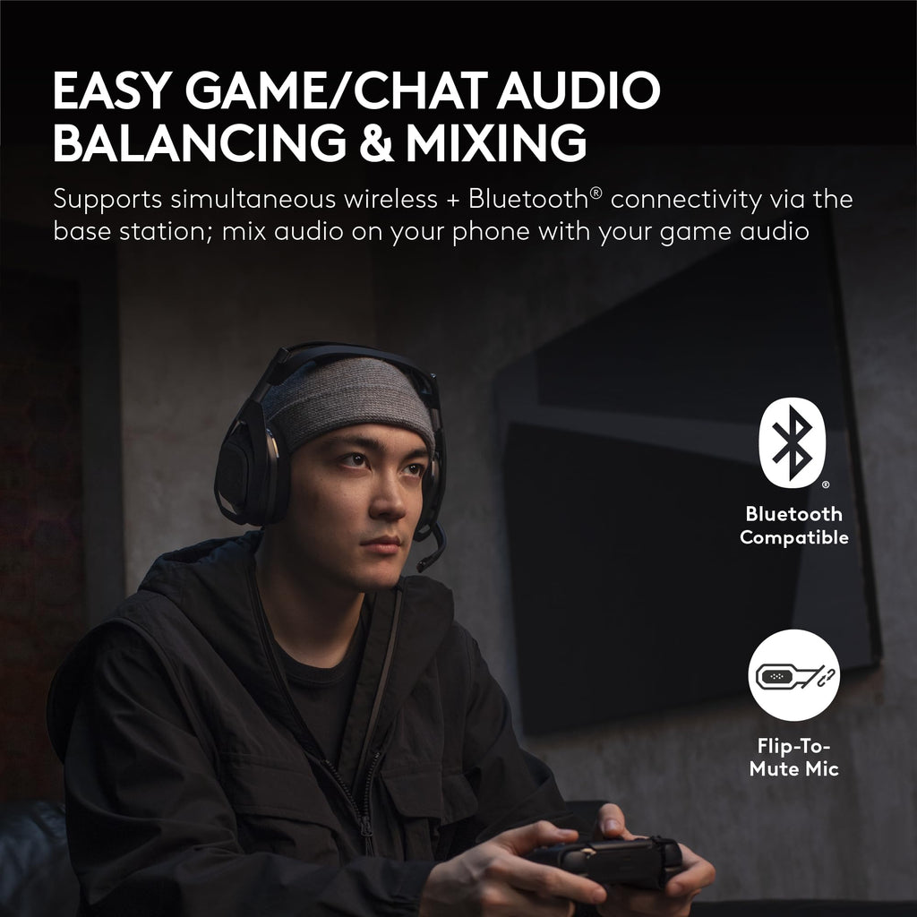 Logitech G Astro A50 X Multi-Platform Wireless Gaming Headset + Base Station for PS5/Xbox/PC: PLAYSYNC Video & Audio Switcher, HDMI 2.1 4K 120Hz VRR