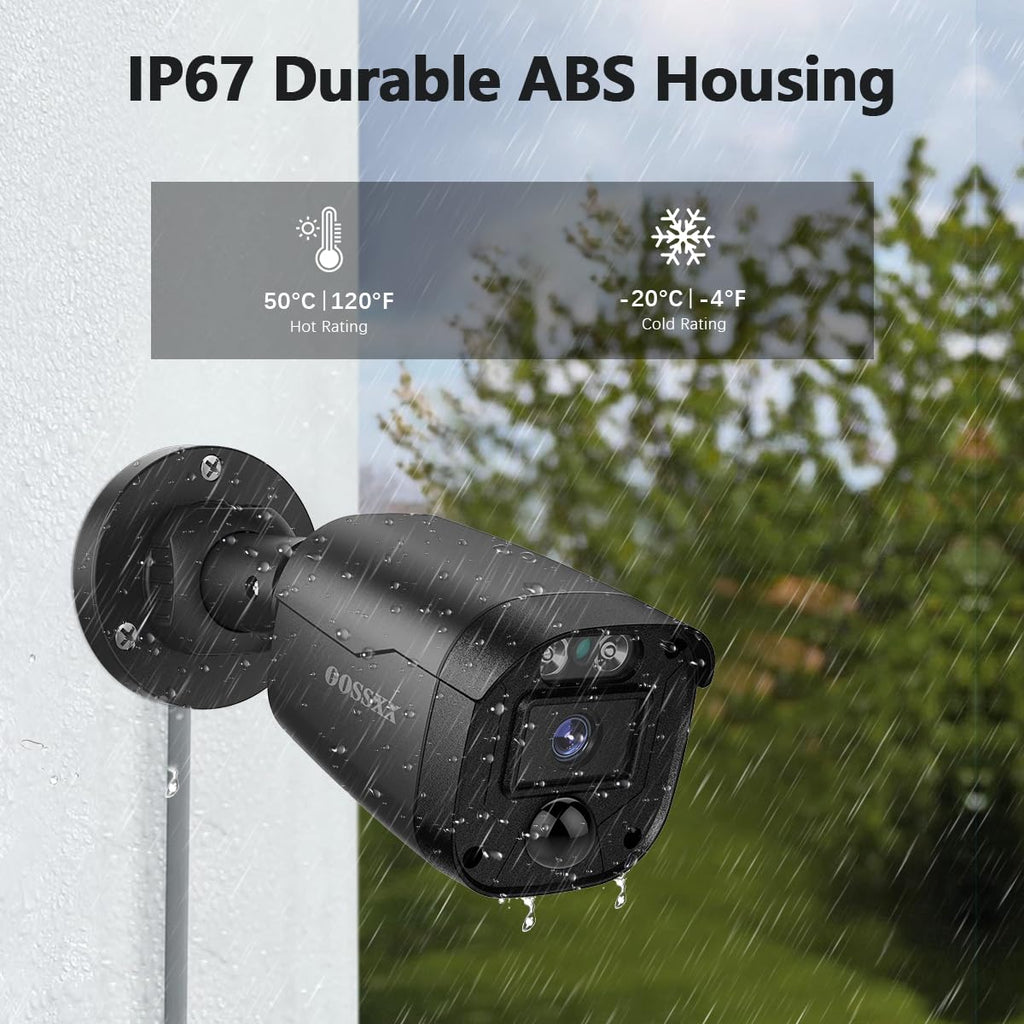Full HD 5MP Definition Wired Security Camera System Outdoor Surveillance Cameras CCTV Camera Home Security System Outside Surveillance Video