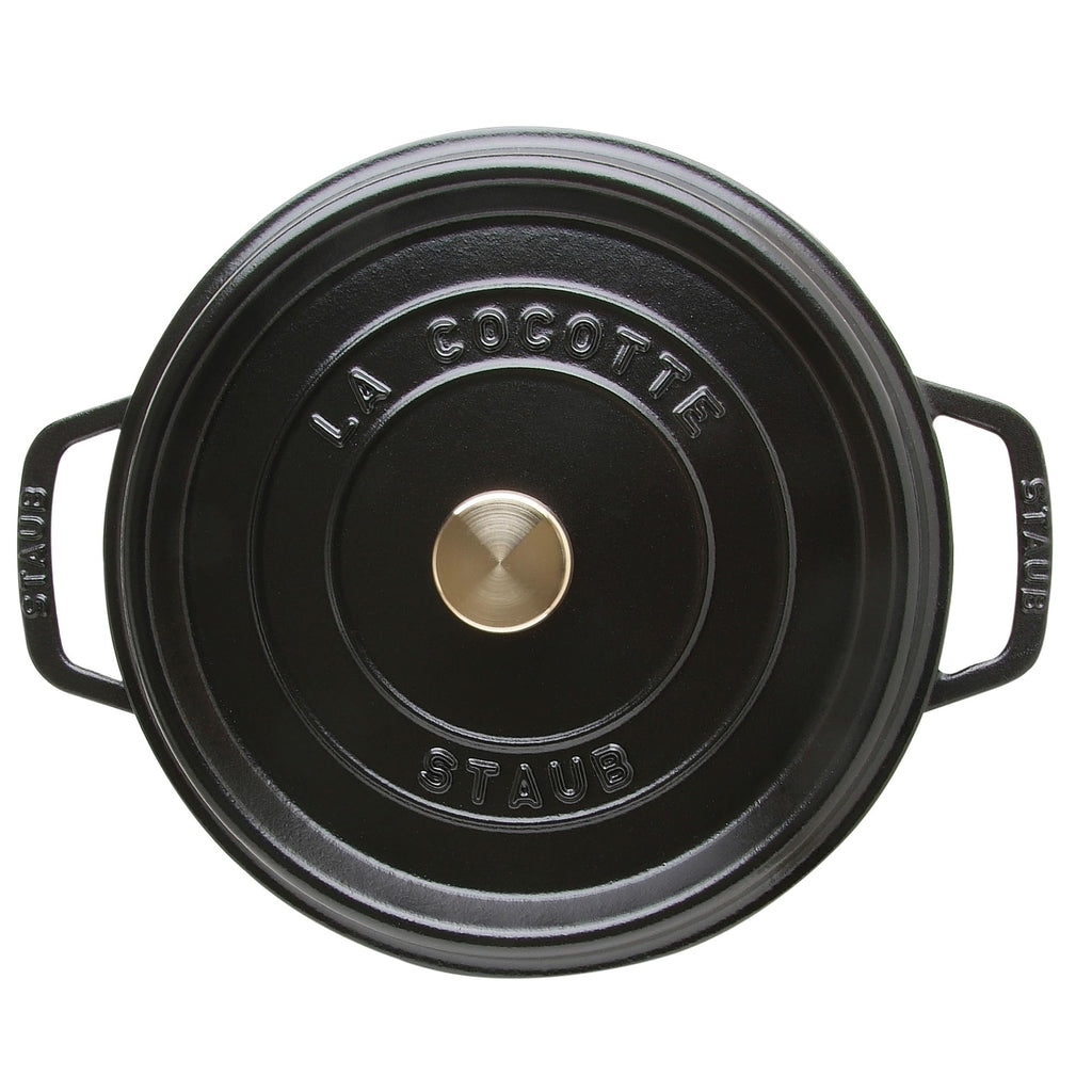 Staub Cast Iron 7-qt Round Cocotte - White Truffle, Made in France