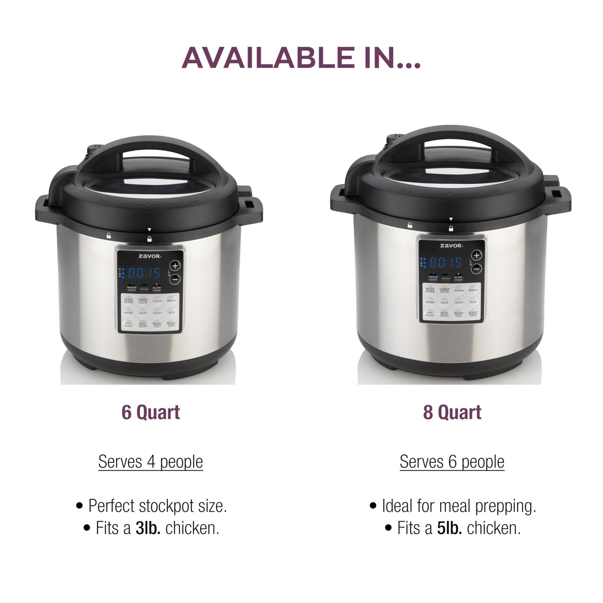 Zavor LUX LCD 6 Quart Multi-cooker with America's Test Kitchen Multicooker Perfection Cookbook, Stainless Steel