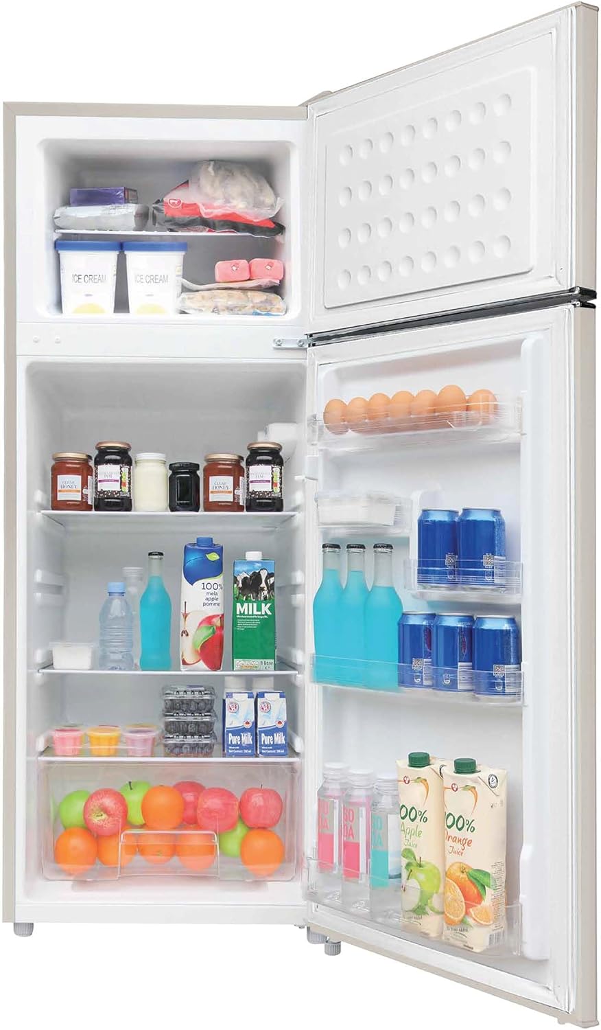 Frigidaire EFR753 Retro Apartment Size Refrigerator with Top Freezer - 2 Door Fridge with 7.5 Cu Ft of Storage Capacity, Adjustable Spill-Proof
