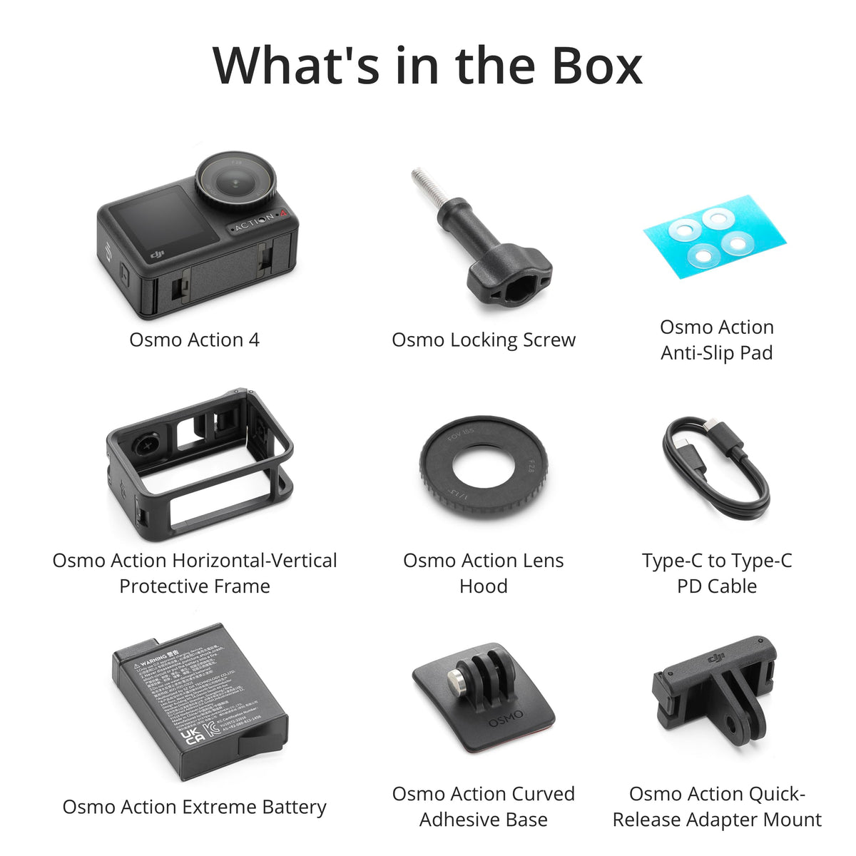 DJI Osmo Action 4 Essential Combo, 4K/120fps Waterproof Action Camera with a 1/1.3-Inch Sensor, Stunning Low-Light Imaging,10-bit & D-Log M Color