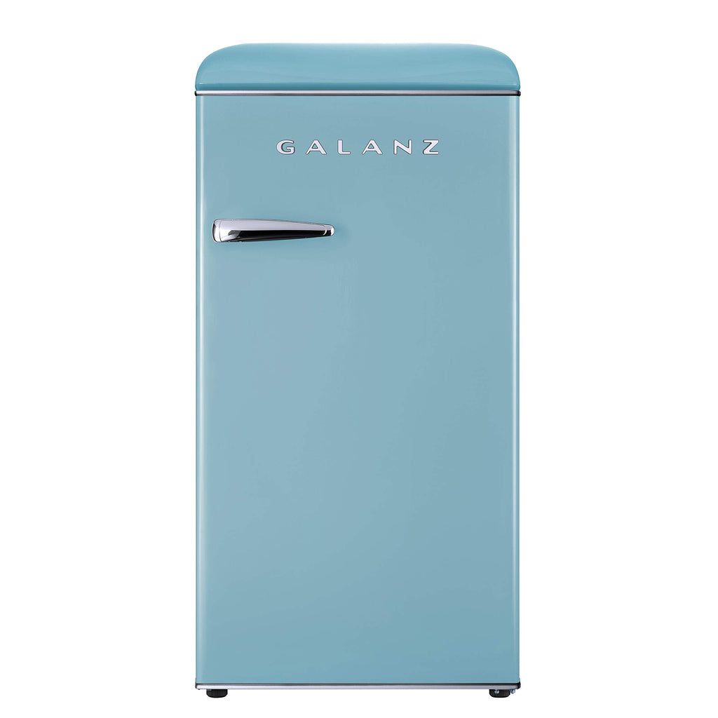 Galanz GLR25MBKR10 Retro Compact Refrigerator, Mini Fridge with Single Doors, Adjustable Mechanical Thermostat with Chiller, Black, 2.5 cu ft