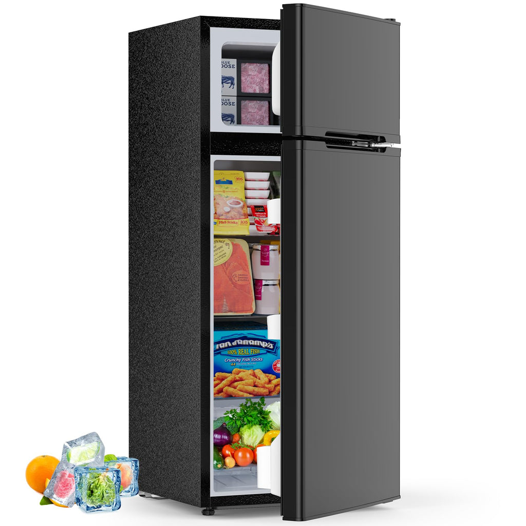 4.5 Cu.Ft Mini Fridge with Freezer, 2 Door Compact Refrigerator, Small Fridge with Adjustable Thermostat Energy Ultra Quiet, Mini Fridge Removable